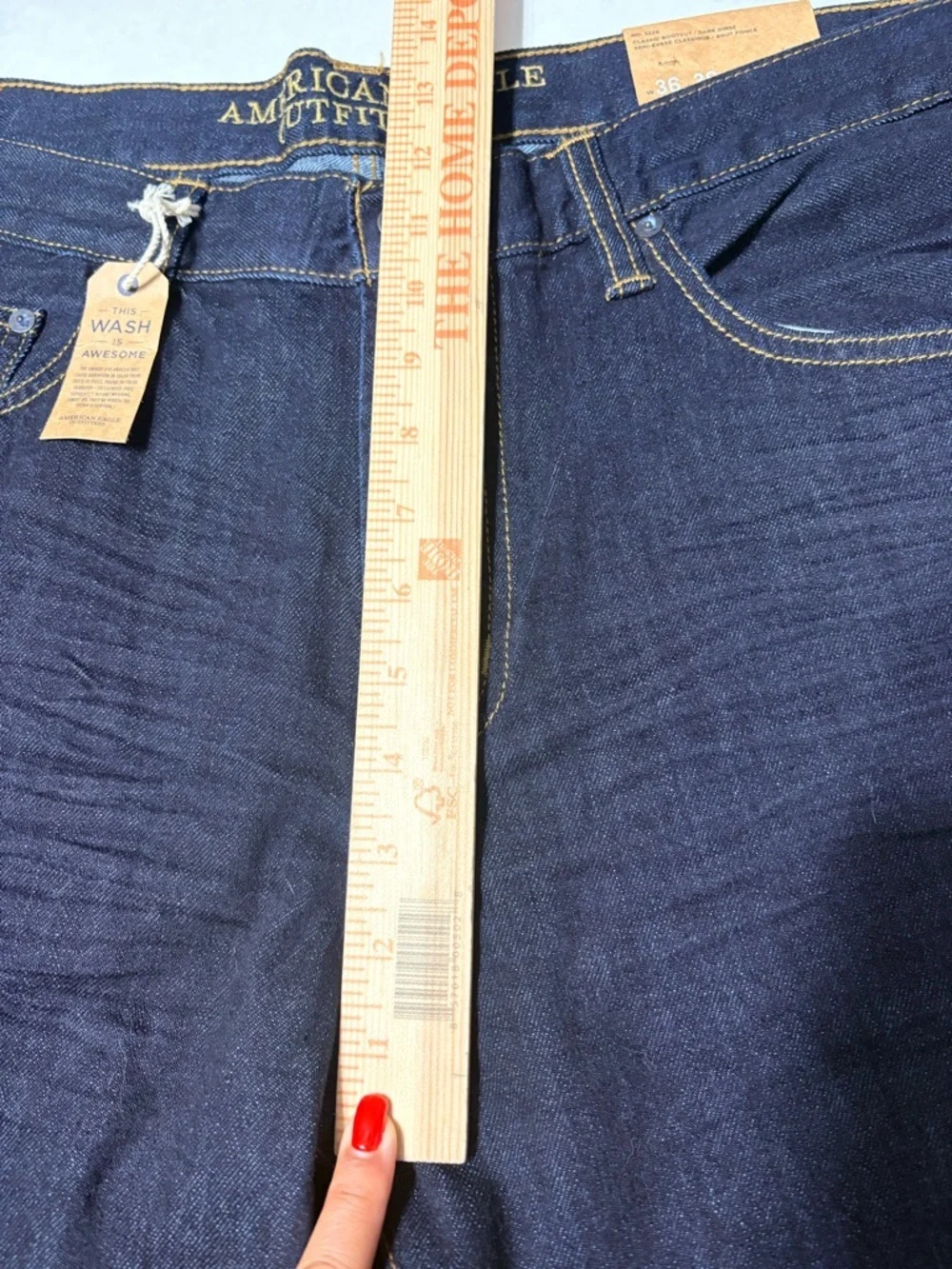 American Eagle Outfitters Men’s Dark Indigo Classic Bootcut Jeans NWT 36/36‎